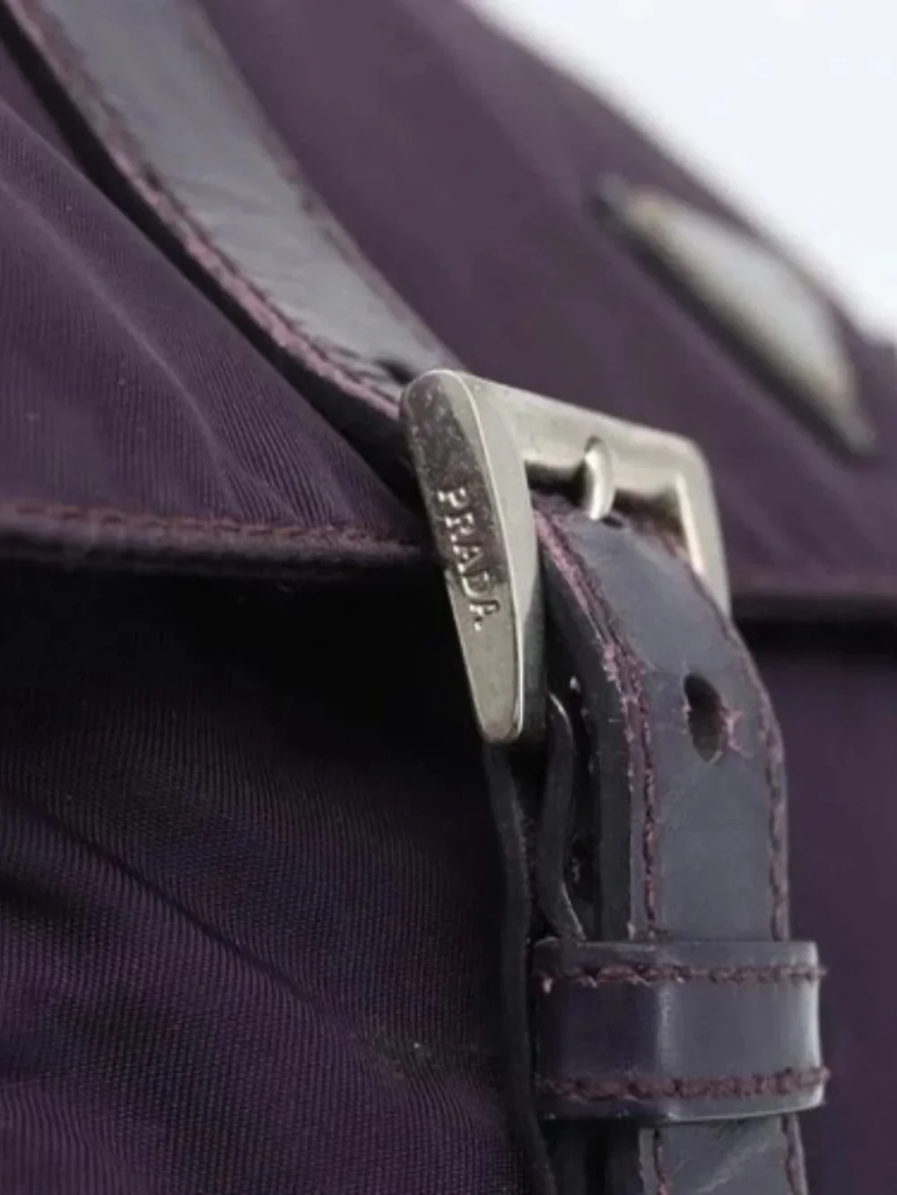 PRADA Shoulder Bag Nylon Purple Silver Auth 167957 - Picture 7 of 16